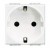 Priza schuko 2 module 16A Alb Living Light